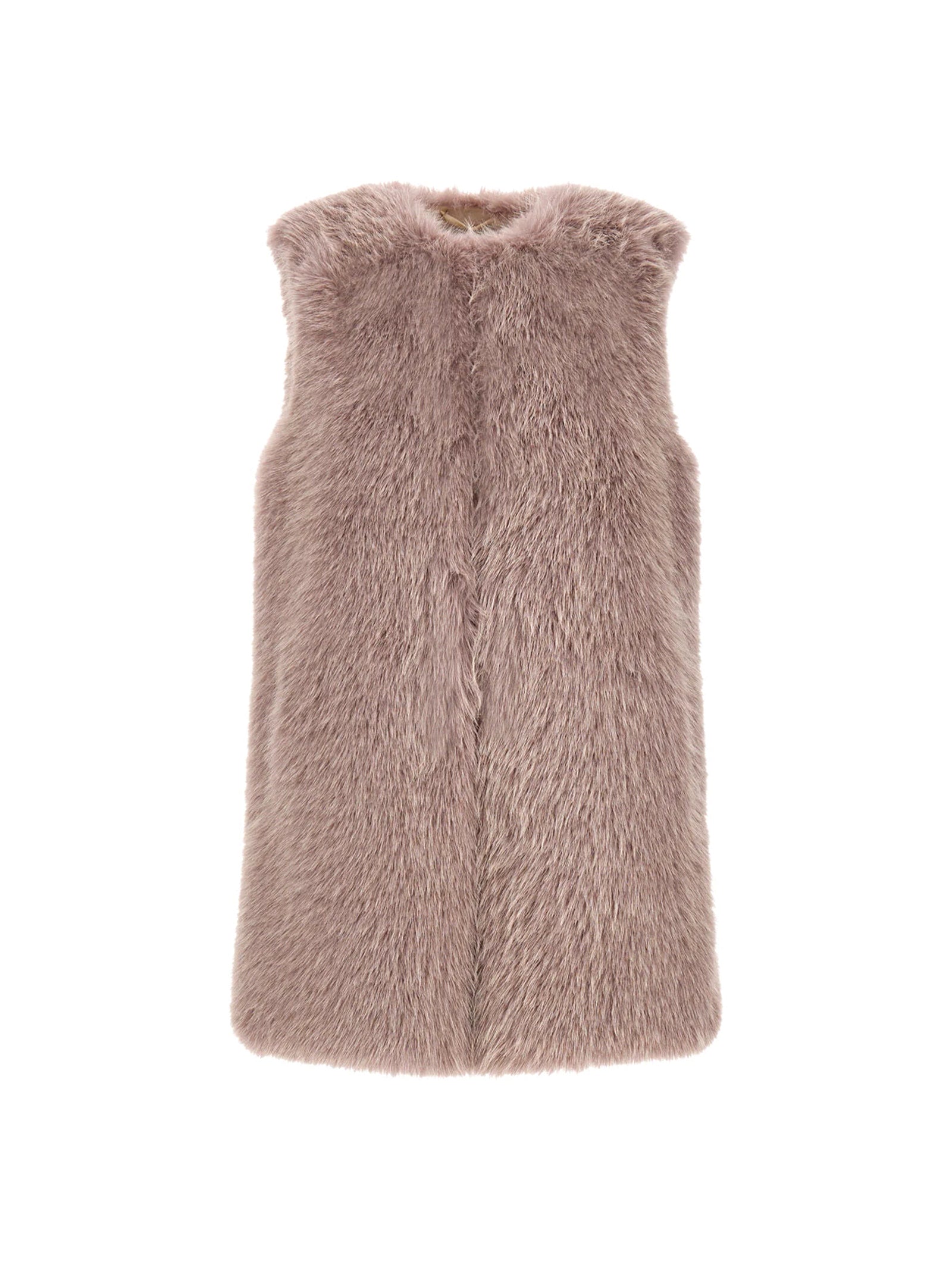 Herno Gilet Faux Fur Lilla Light-1