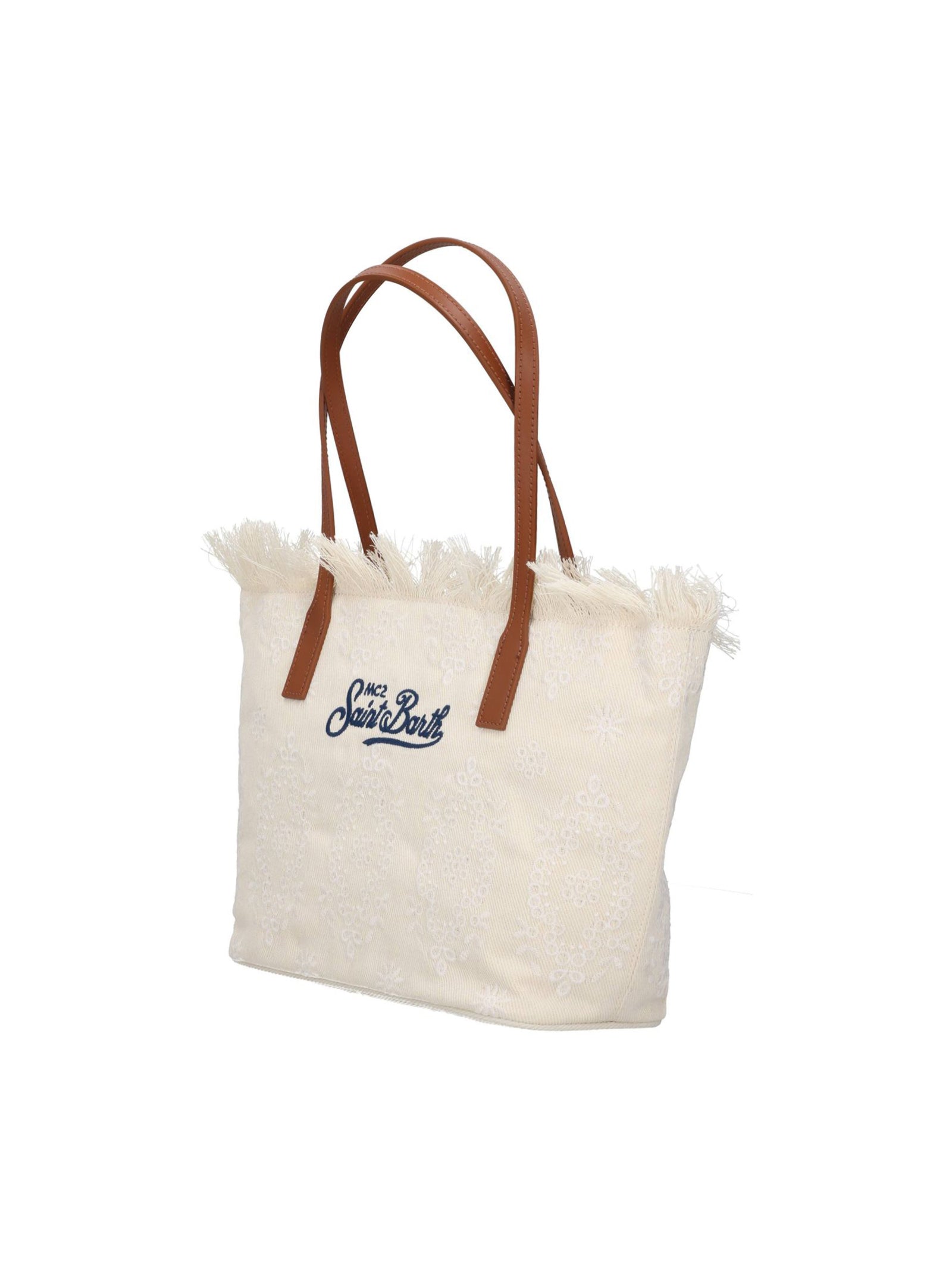 Saint Barth City Bag Mid Sangallo Bianca-2