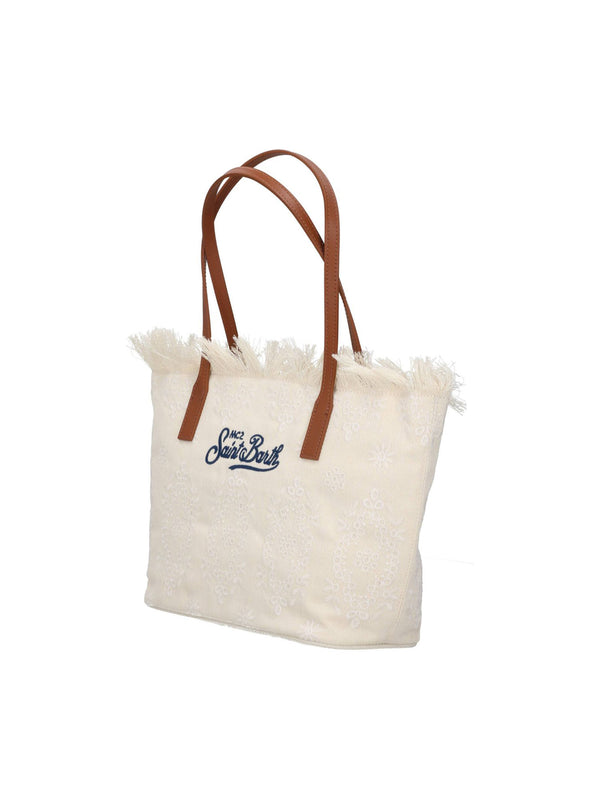 Saint Barth City Bag Mid Sangallo Bianca-2