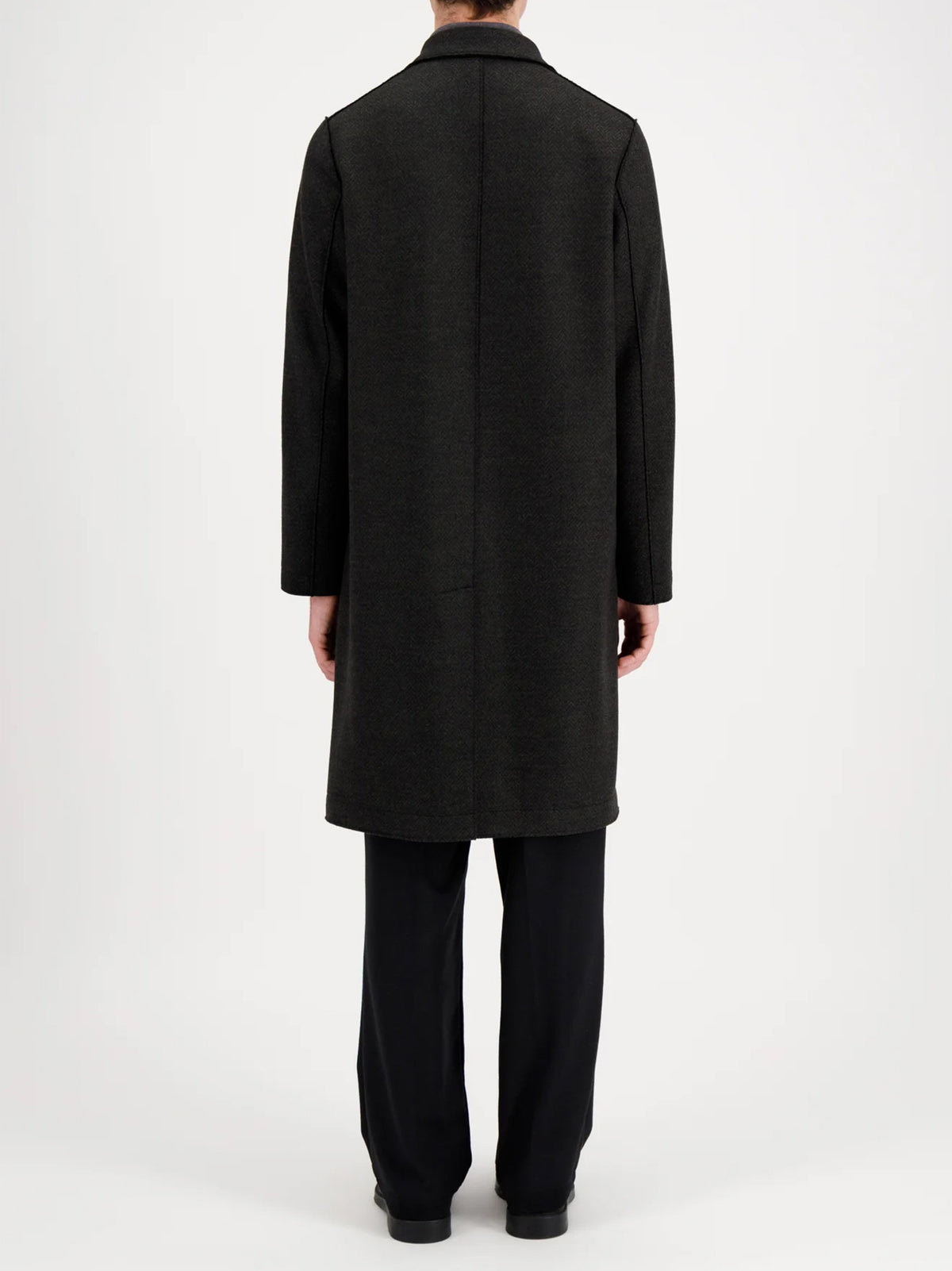 Harris Wharf London Cappotto Moss Herringbone-3
