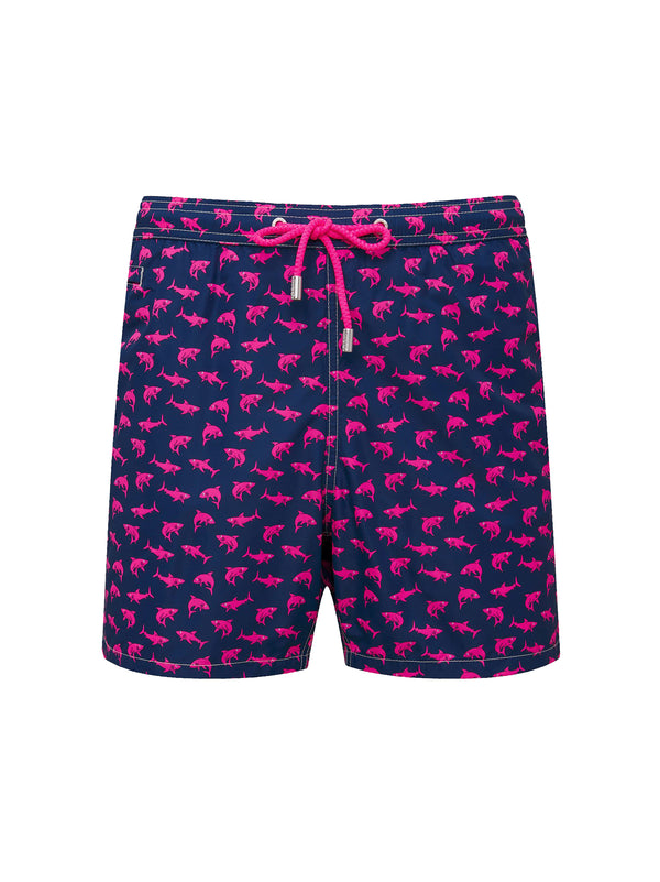 Boxer Mare Blu Squalo Rosa