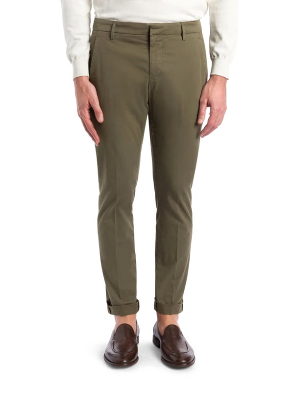 Dondup Pantaloni Gaubert Slim In Gabardina Leggera Divisa-2