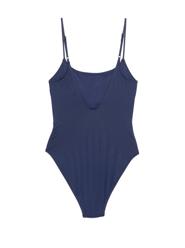 Polo Ralph Lauren Beachwear Costume Intero Con Logo Blu-2