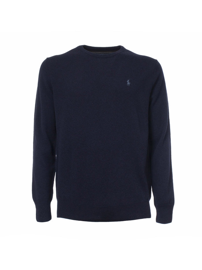 Wool crew neck sweater-1