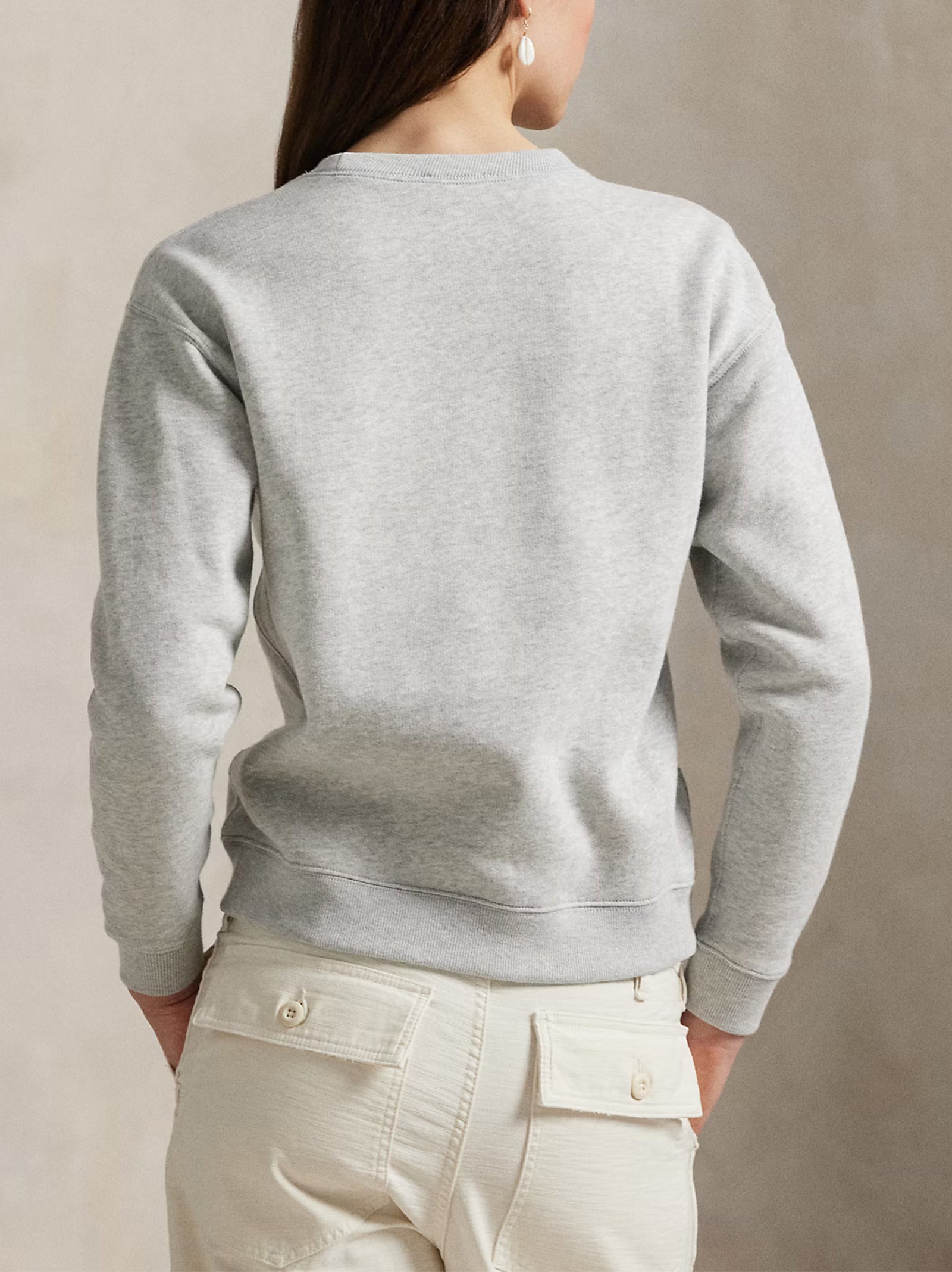 Polo Ralph Lauren  Felpa Girocollo Bear Grigia-3