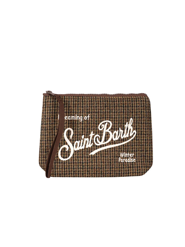 Saint Barth Pochette Aline Wool Pdp Brown