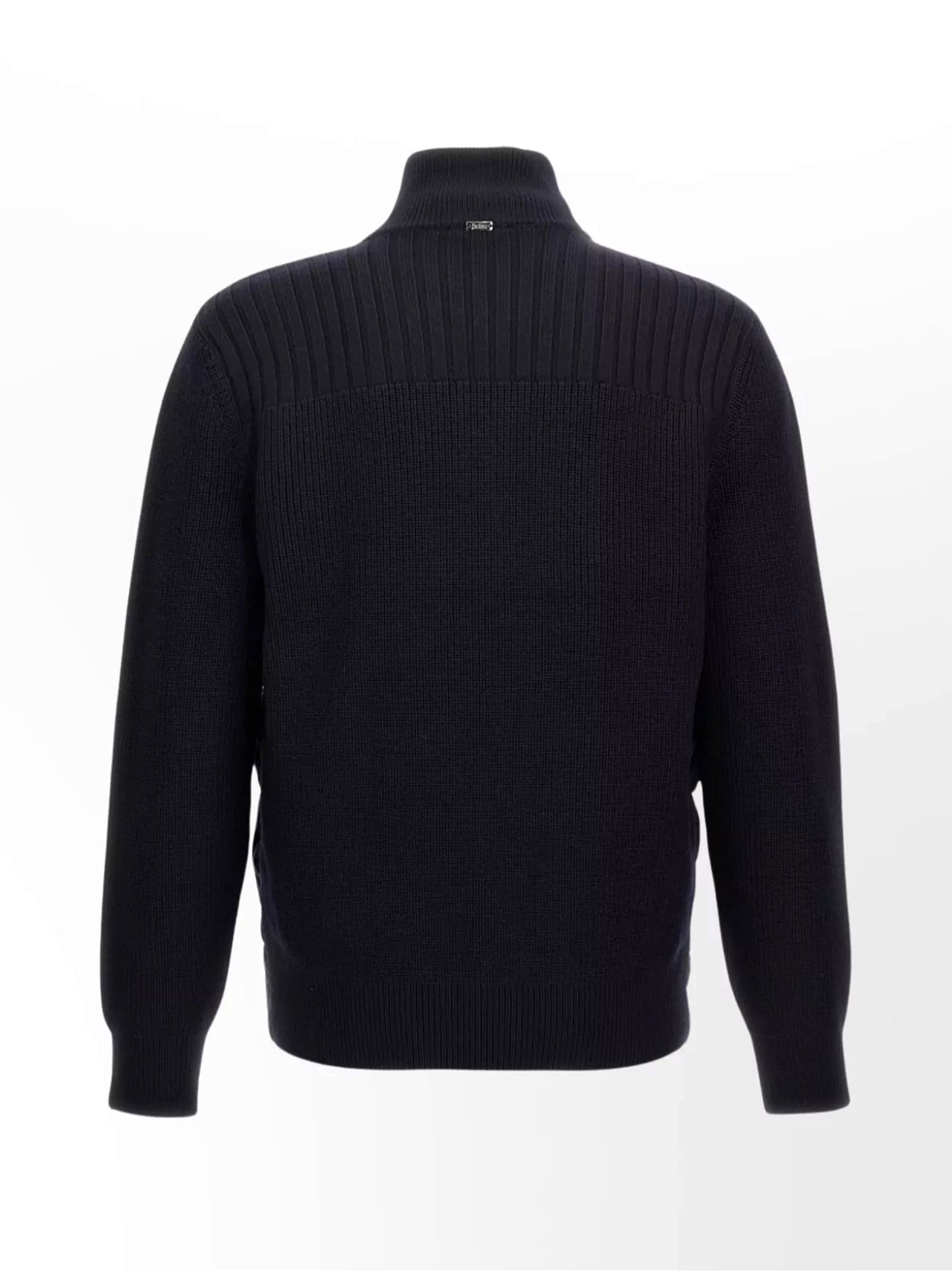 Herno Cardigan In Maglia E Nylon Imbottito Blu-2