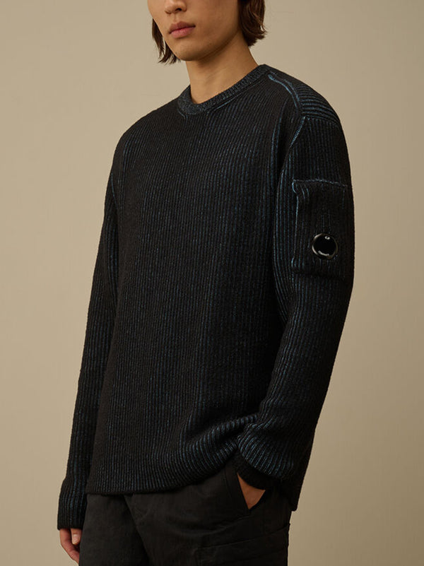 Cp Company Fleece Knit Crewneck Lens Sweater-2
