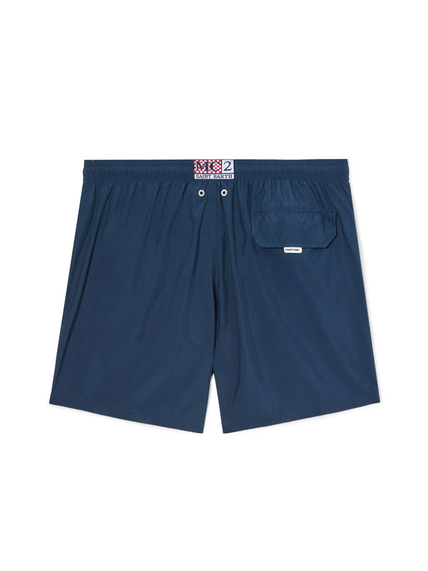 Costume Mare Lighting Pantone Blu Scuro Tinta Unita Special Edition-2