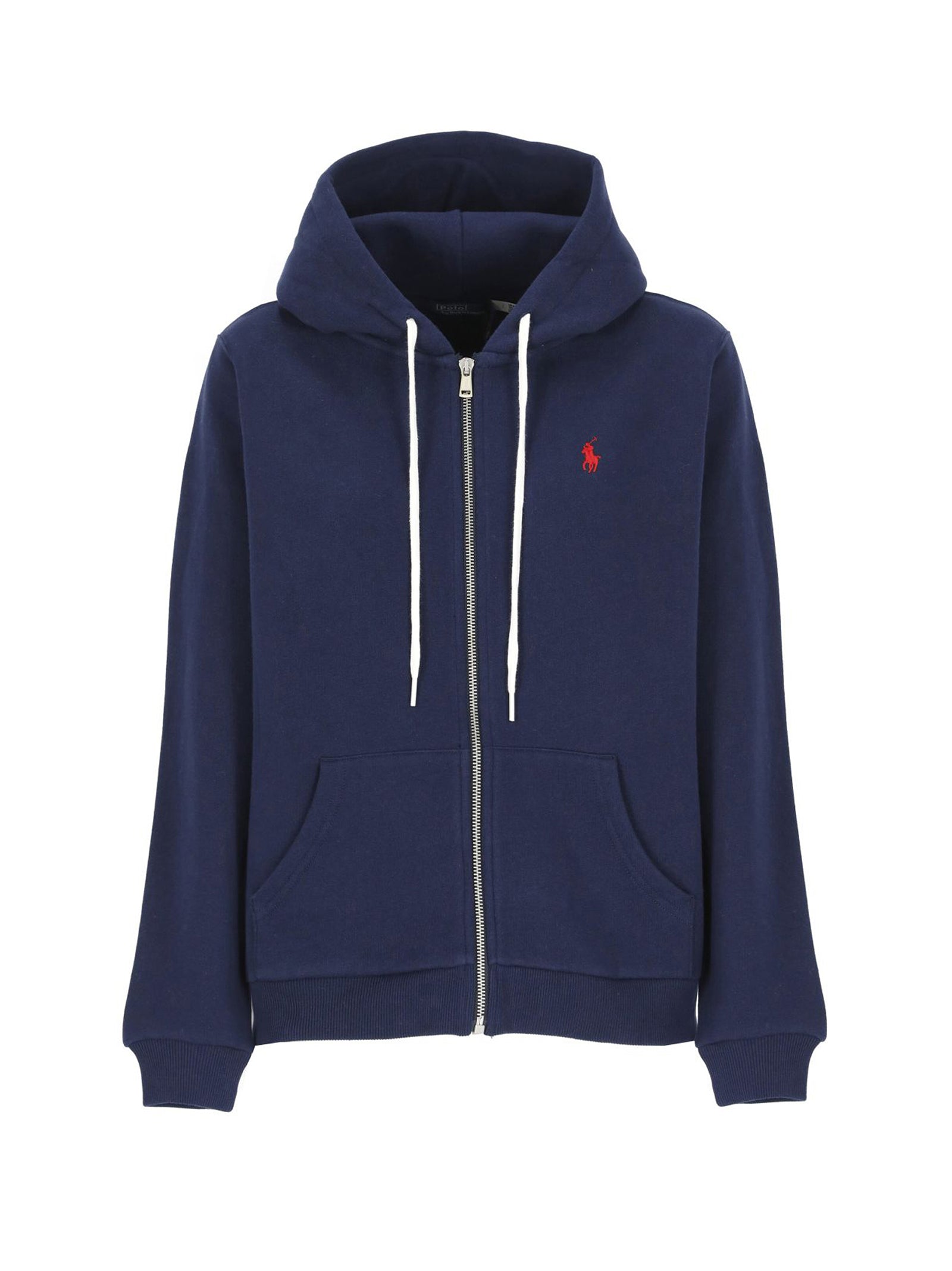 Polo Ralph Lauren Felpa Zip Cappuccio Blu-1