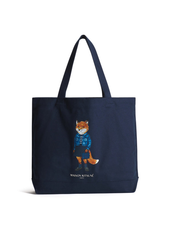 Maison Kitsune Dressed  Fox Tote Navy