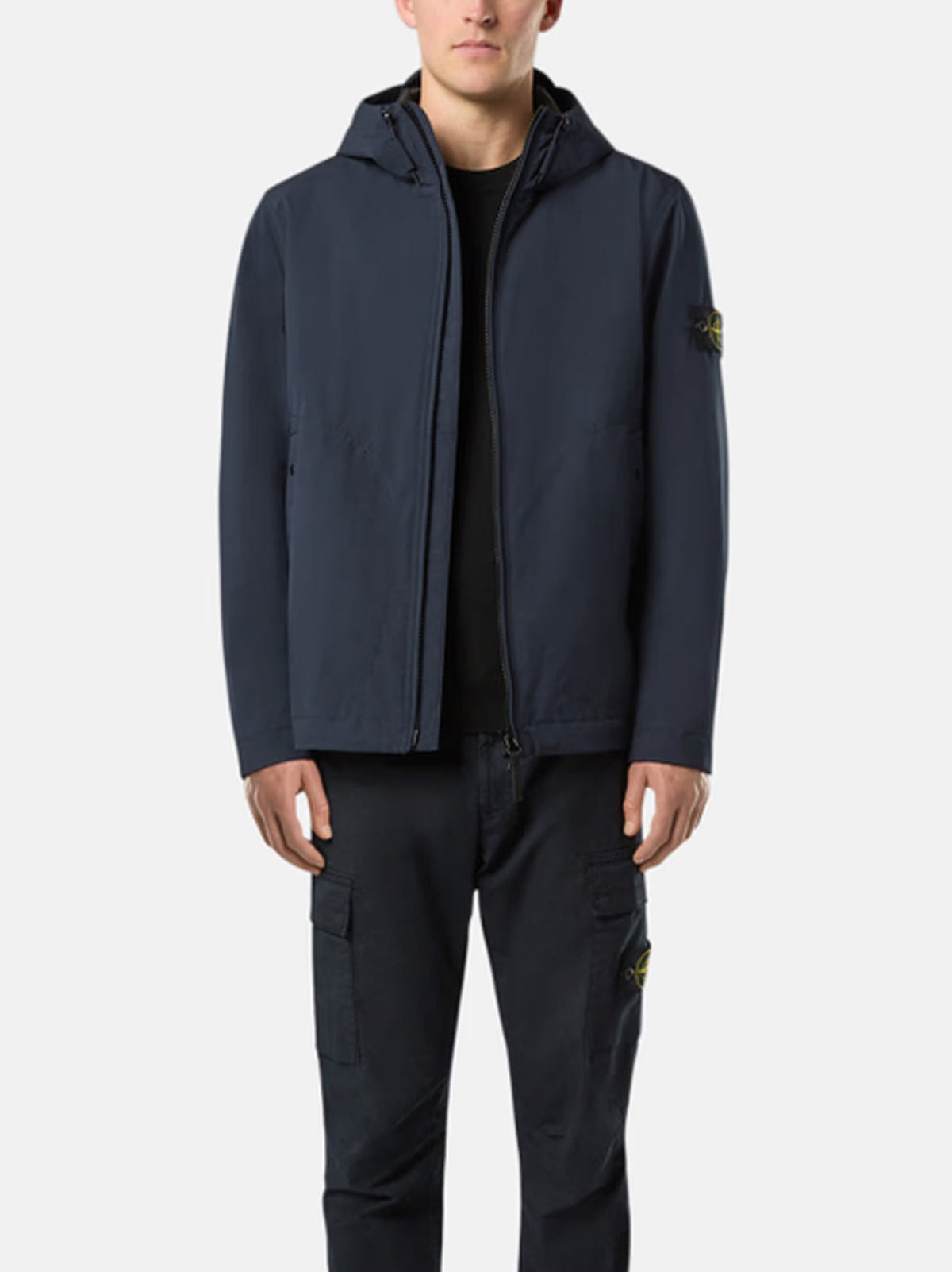 Stone Island Giacca Soft Shell Primaloft blu navy-3