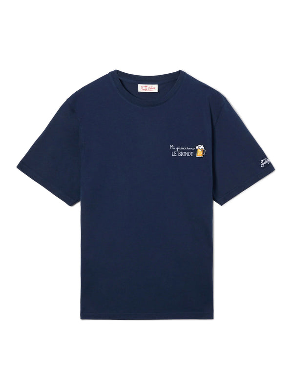 Saint Barth T-Shirt Birre Bionde - uomo blu