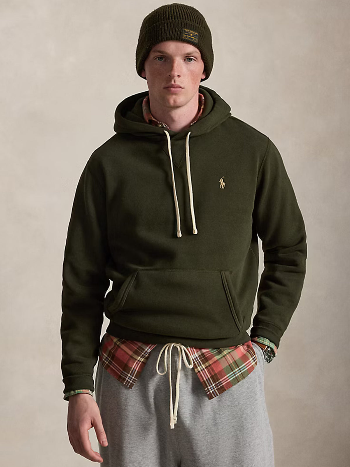 Polo Ralph Lauren Felpa Con Cappuccio Green Olive-2