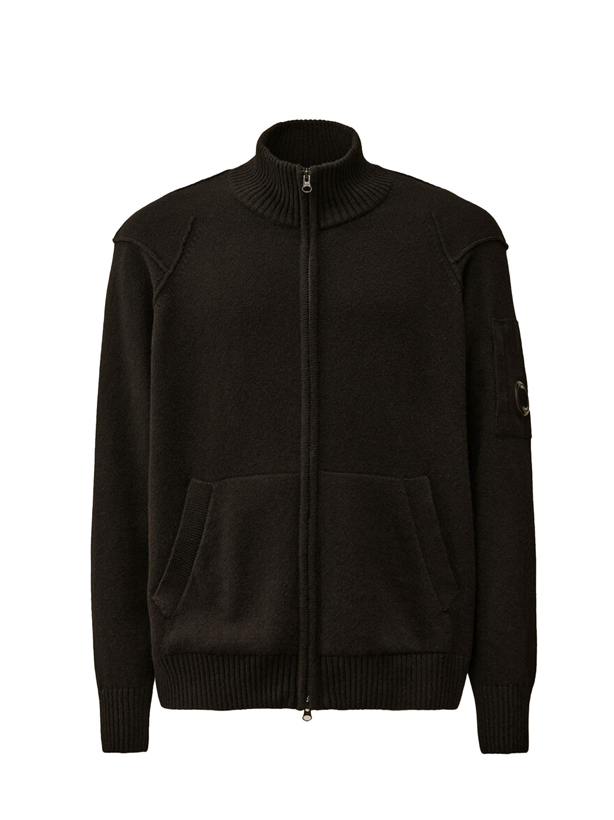 Cp Company Lambswool Grs Full Zip Sweater-1