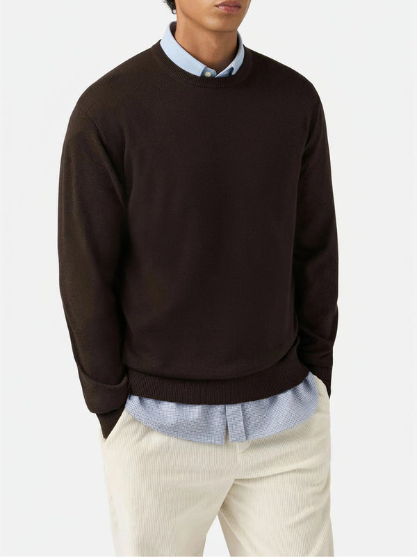 Saint Barth Maglione Regent In Lana E Cashmere Marrone-2