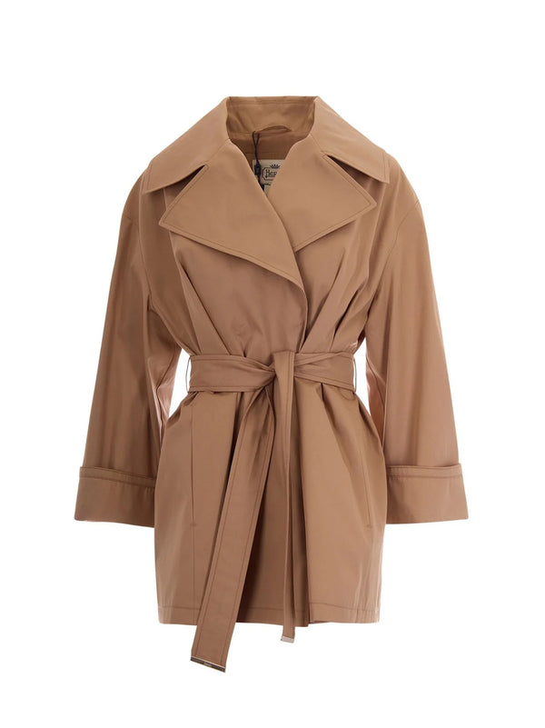 Herno Impermeabile Con Cintura Cammello