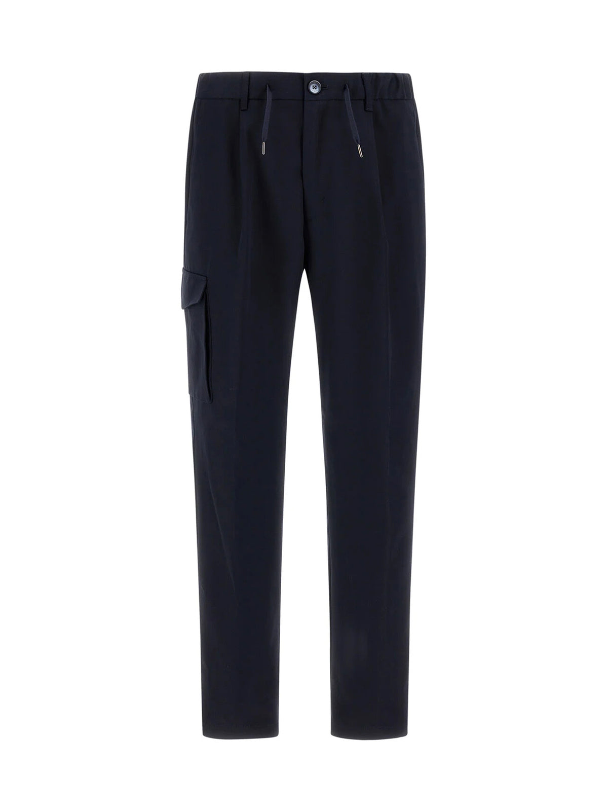 Pantaloni Herno Cargo Resort In Pure Cotton Blu-1