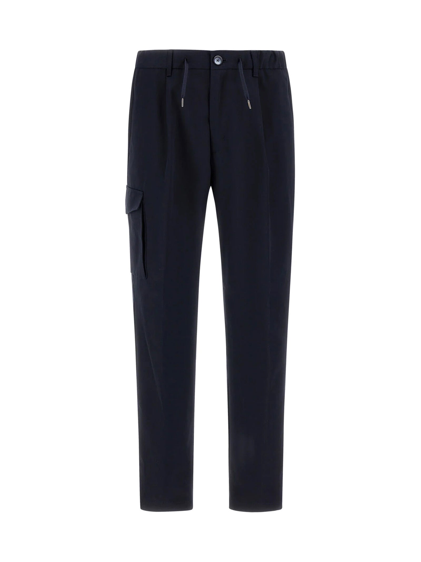 Pantaloni Herno Cargo Resort In Pure Cotton Blu-1