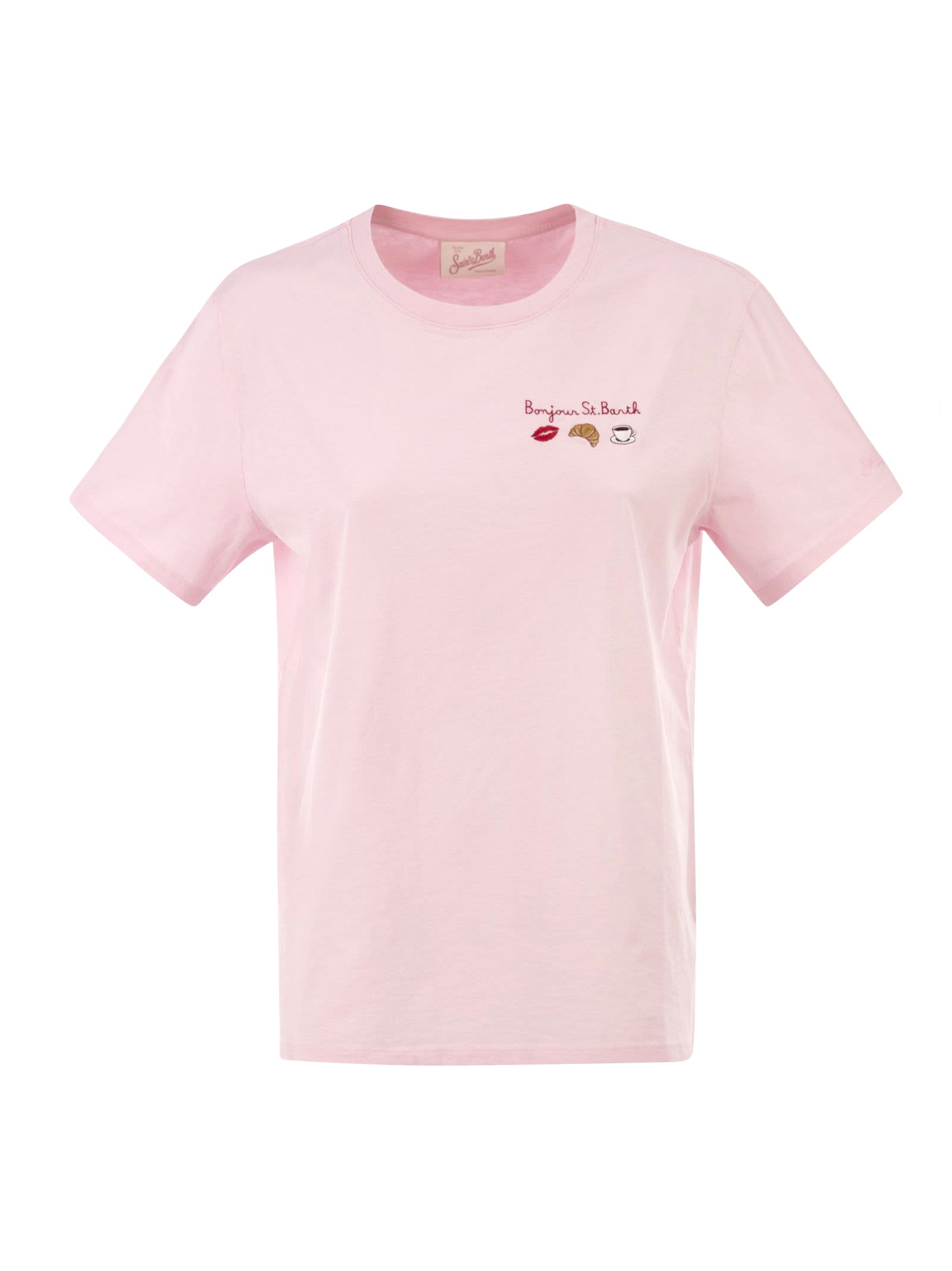 Saint Barth T-Shirt Bonjour Rosa-1