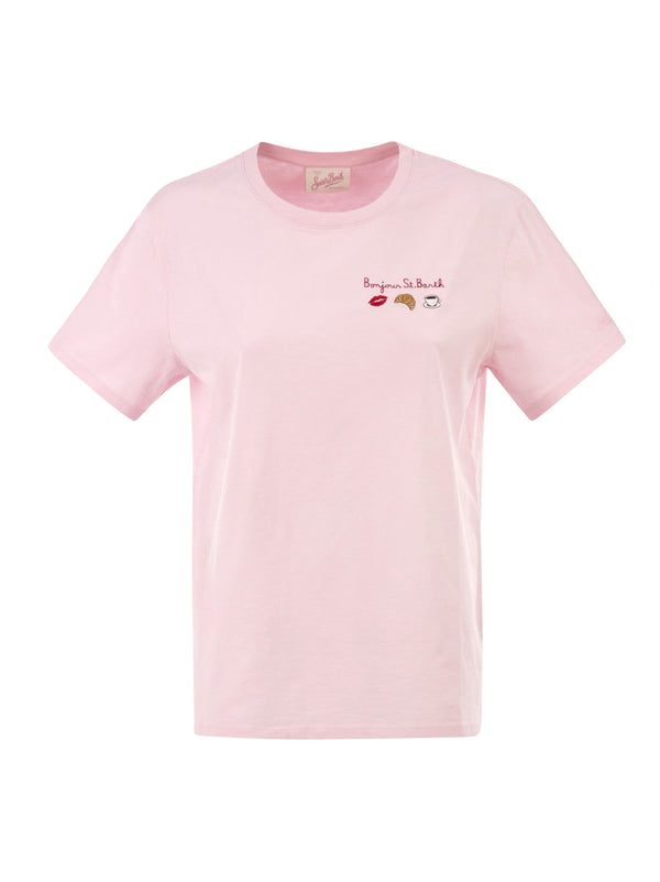 SAINT BARTH T-SHIRT BONJOUR ROSA-SAINT BARTH-EMI0001 09751L