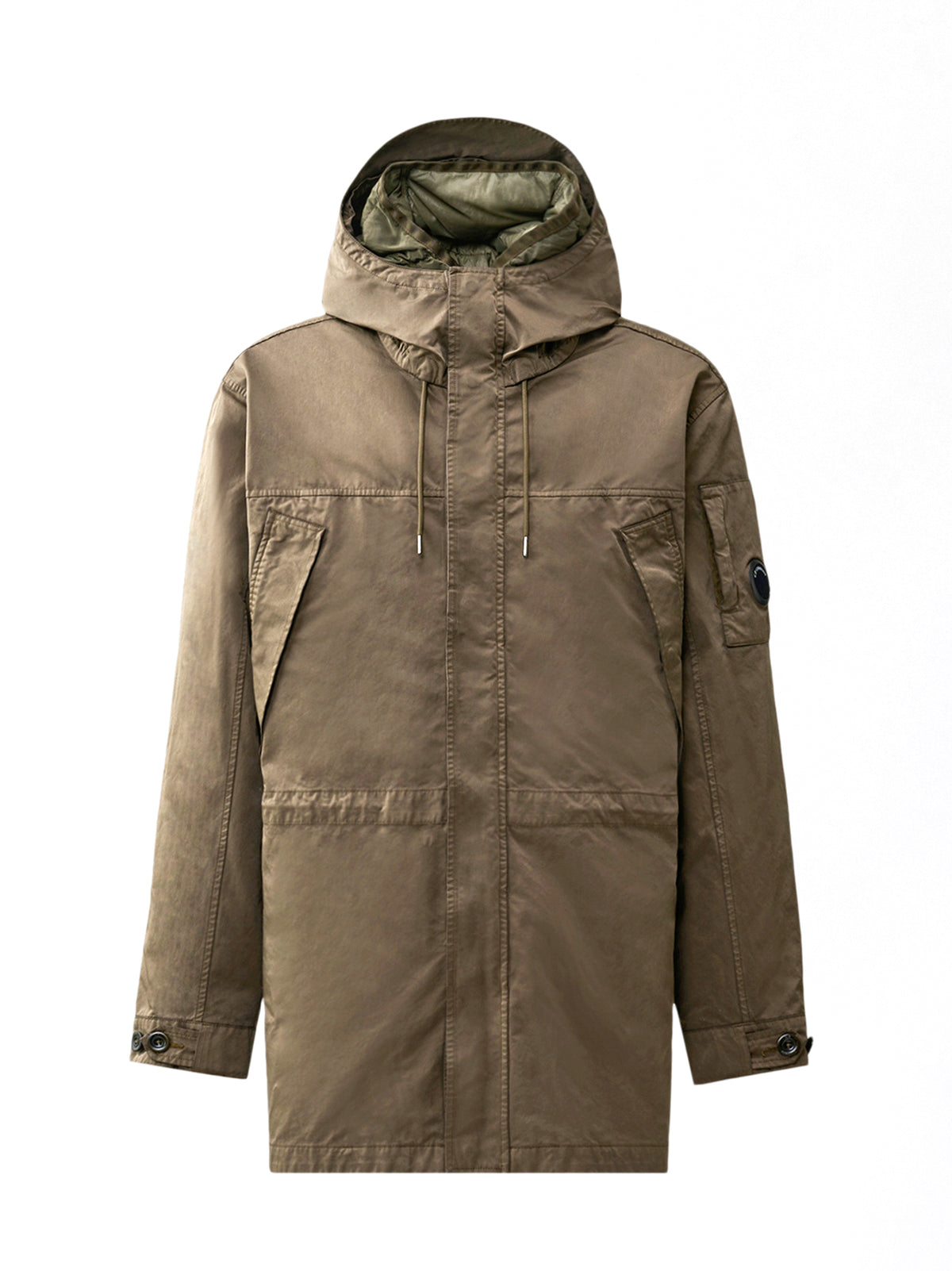 Cp Company Micro Kei Lens Hooded Parka Ivy Green-1