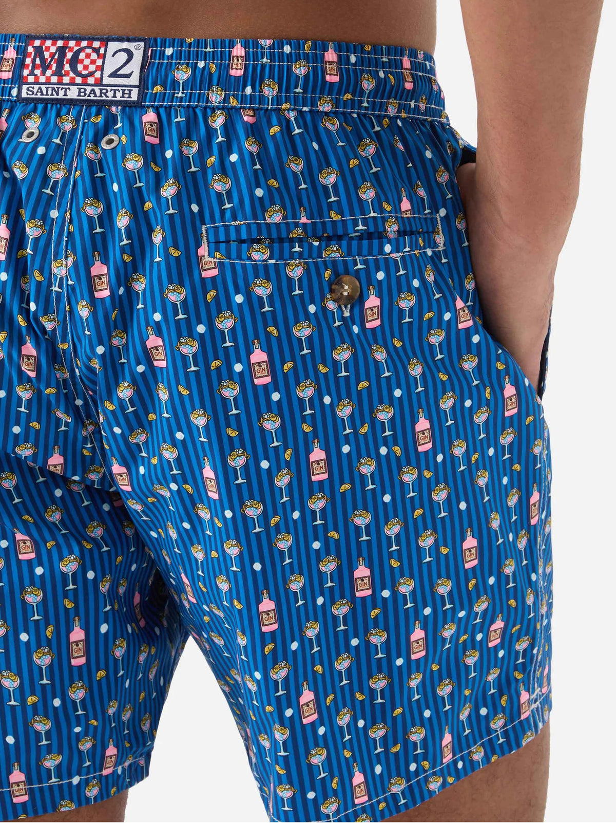 Costume Mare Lighting Micro Navy Con Stampa Cocktail All-Over-4