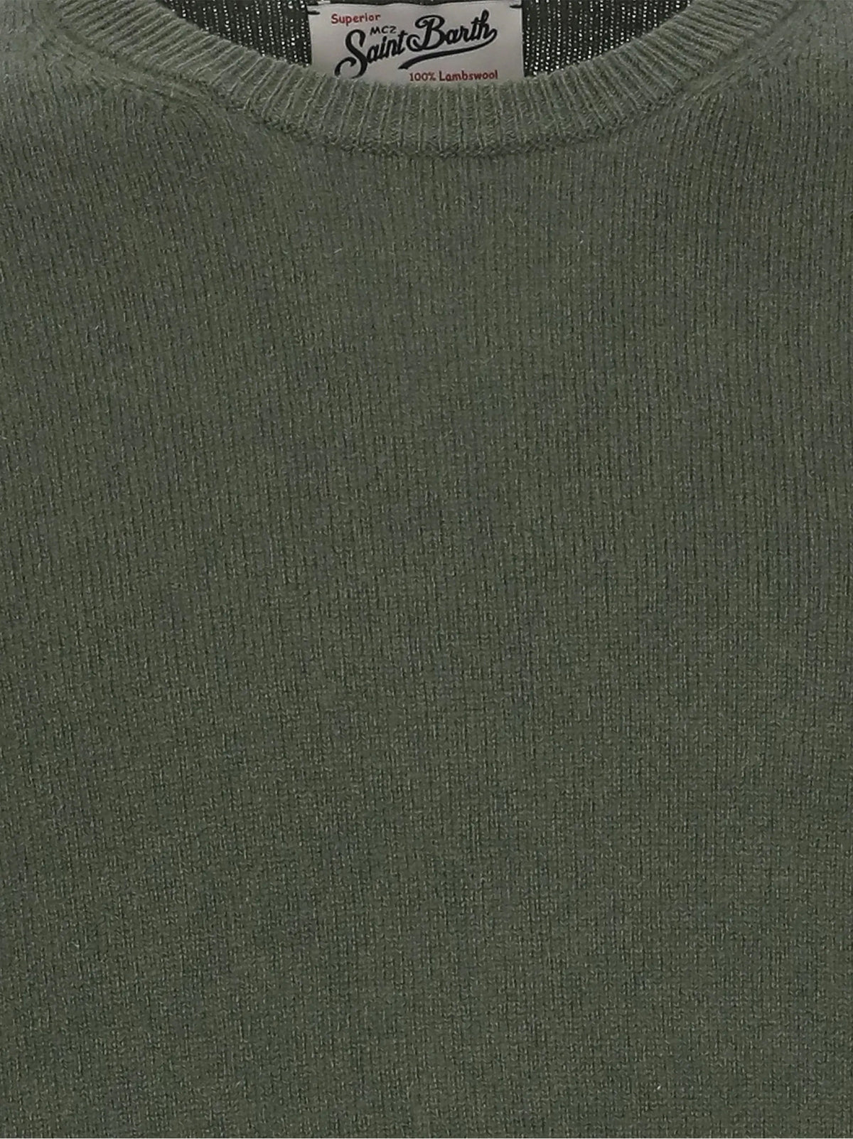 Saint Barth Maglia Girocollo Regent In Misto Lana Merino E Cashmere Militare-3