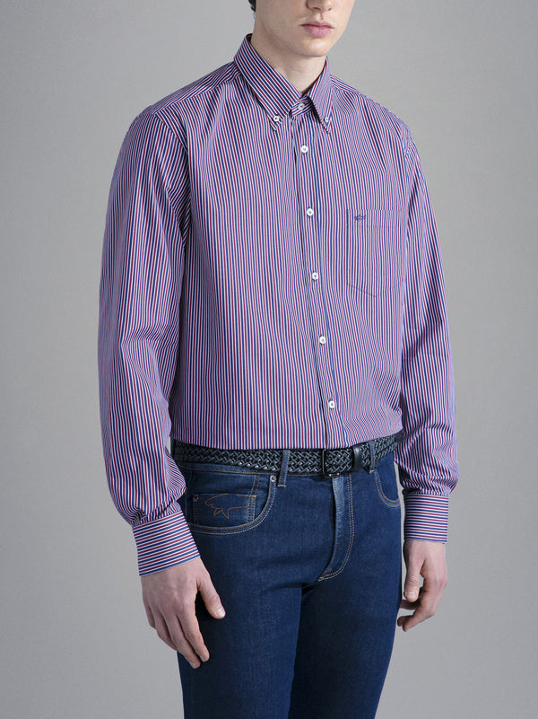 Camicia In Popeline Di Cotone Righe-2