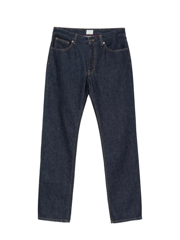 Saint Barth Jeans Riverdale Blu Scuro In Denim Con Finitura Raw