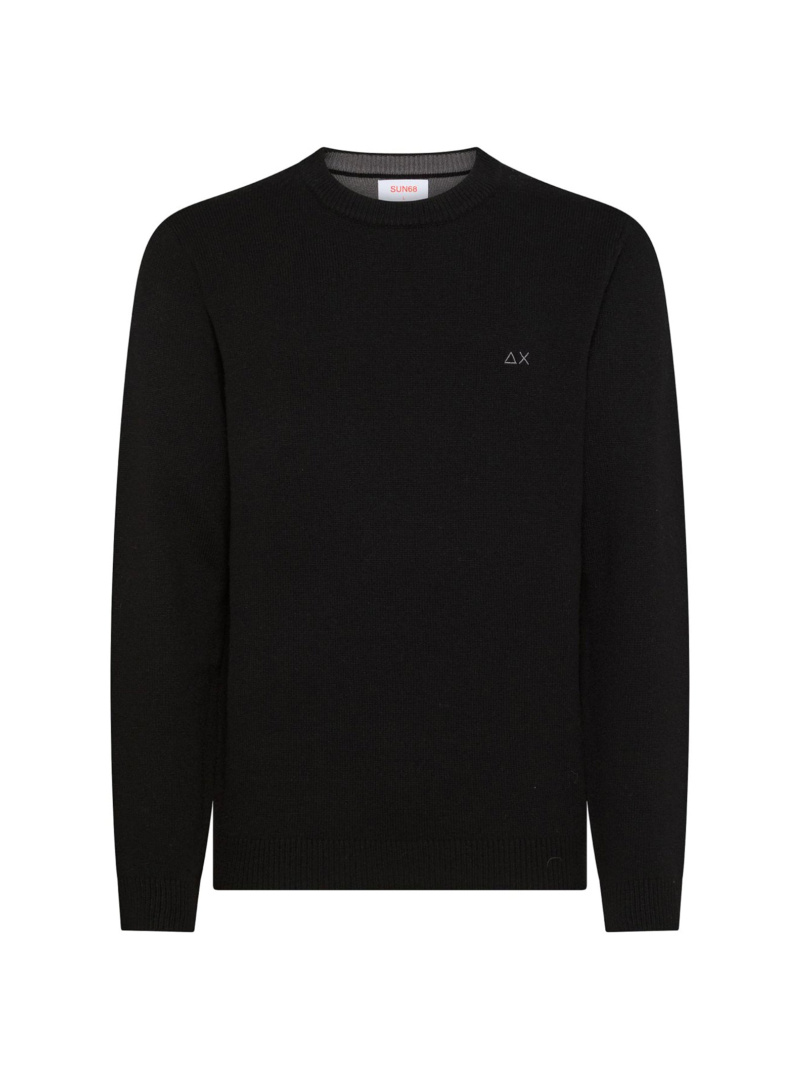 Sun 68 Maglia Girocollo In Lana E Cashmere Nero-1