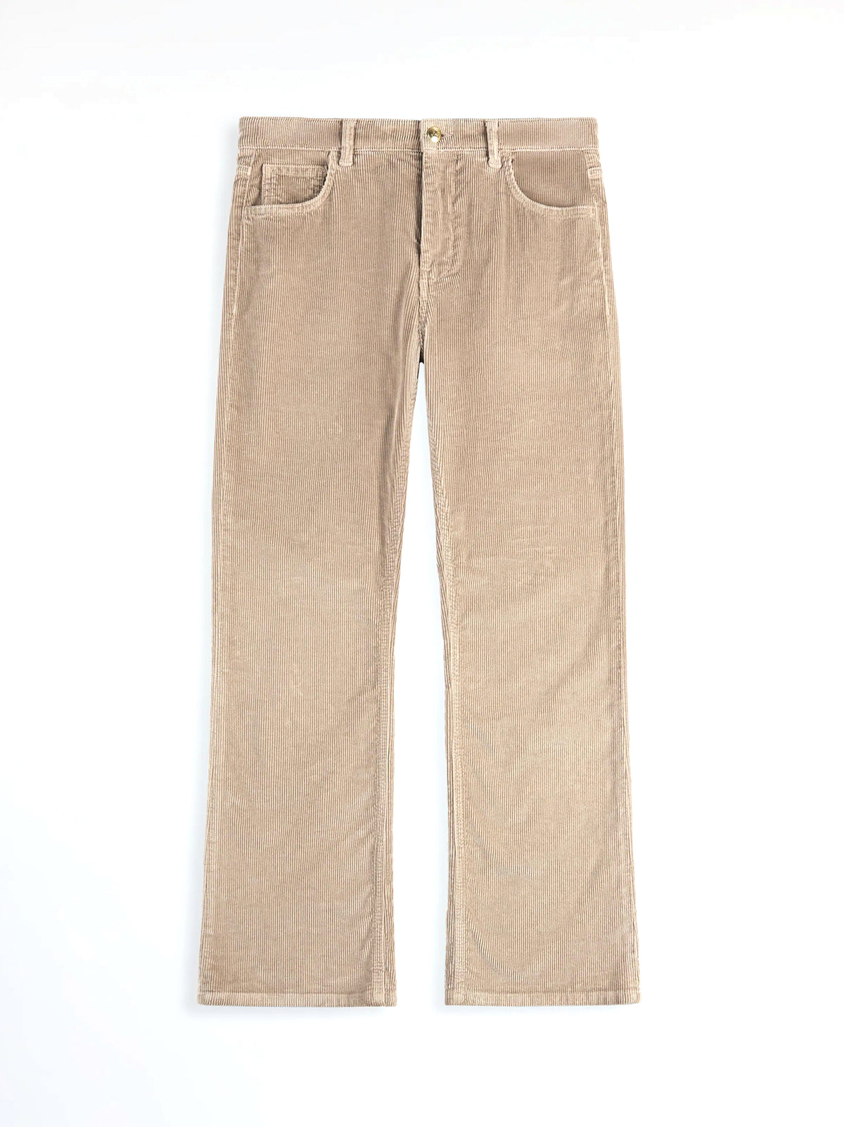 Fay Pantaloni slim in velluto a coste stretch beige scuro-1