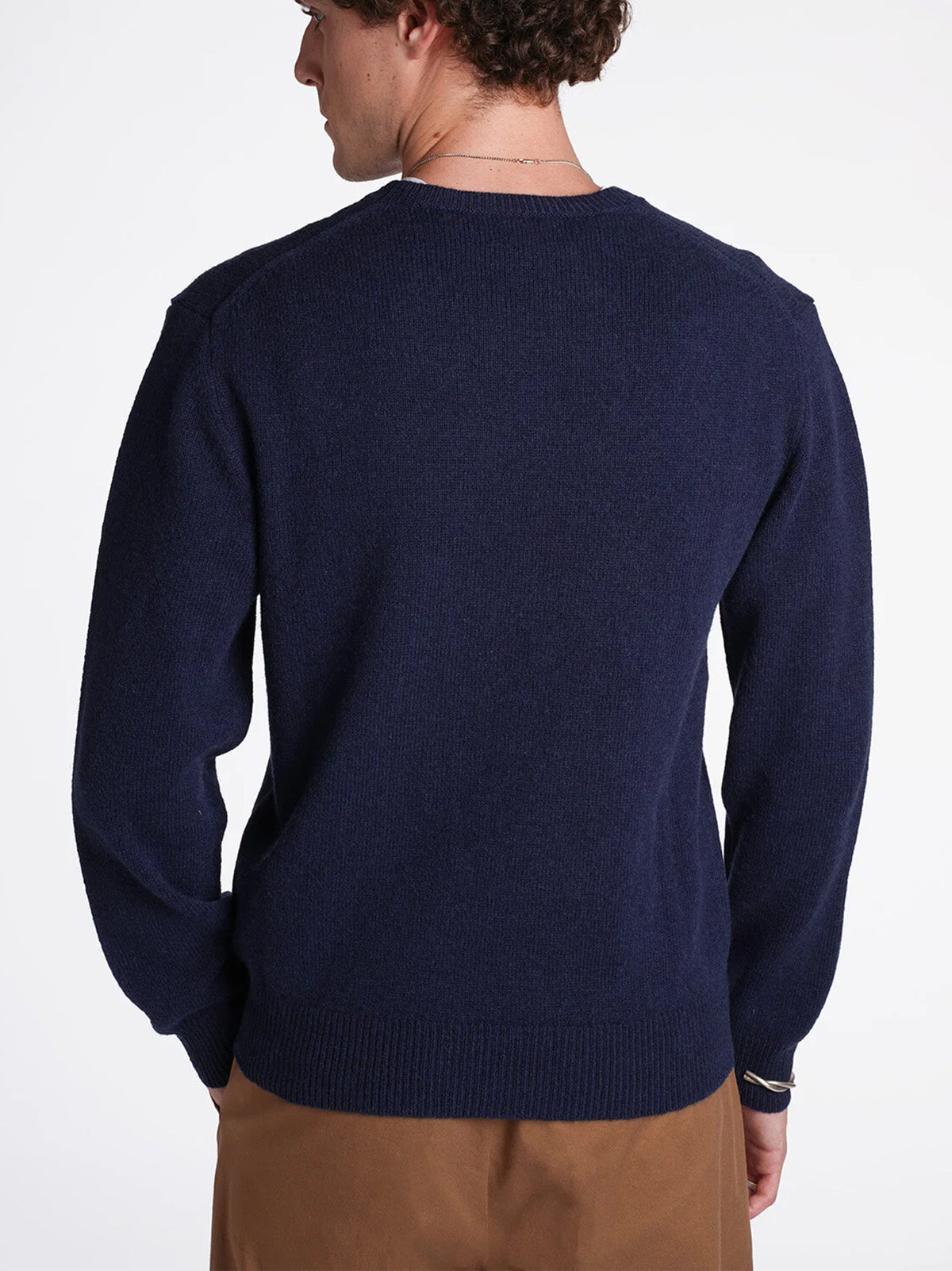 Baracuta Maglia girocollo Shetland Navy-3