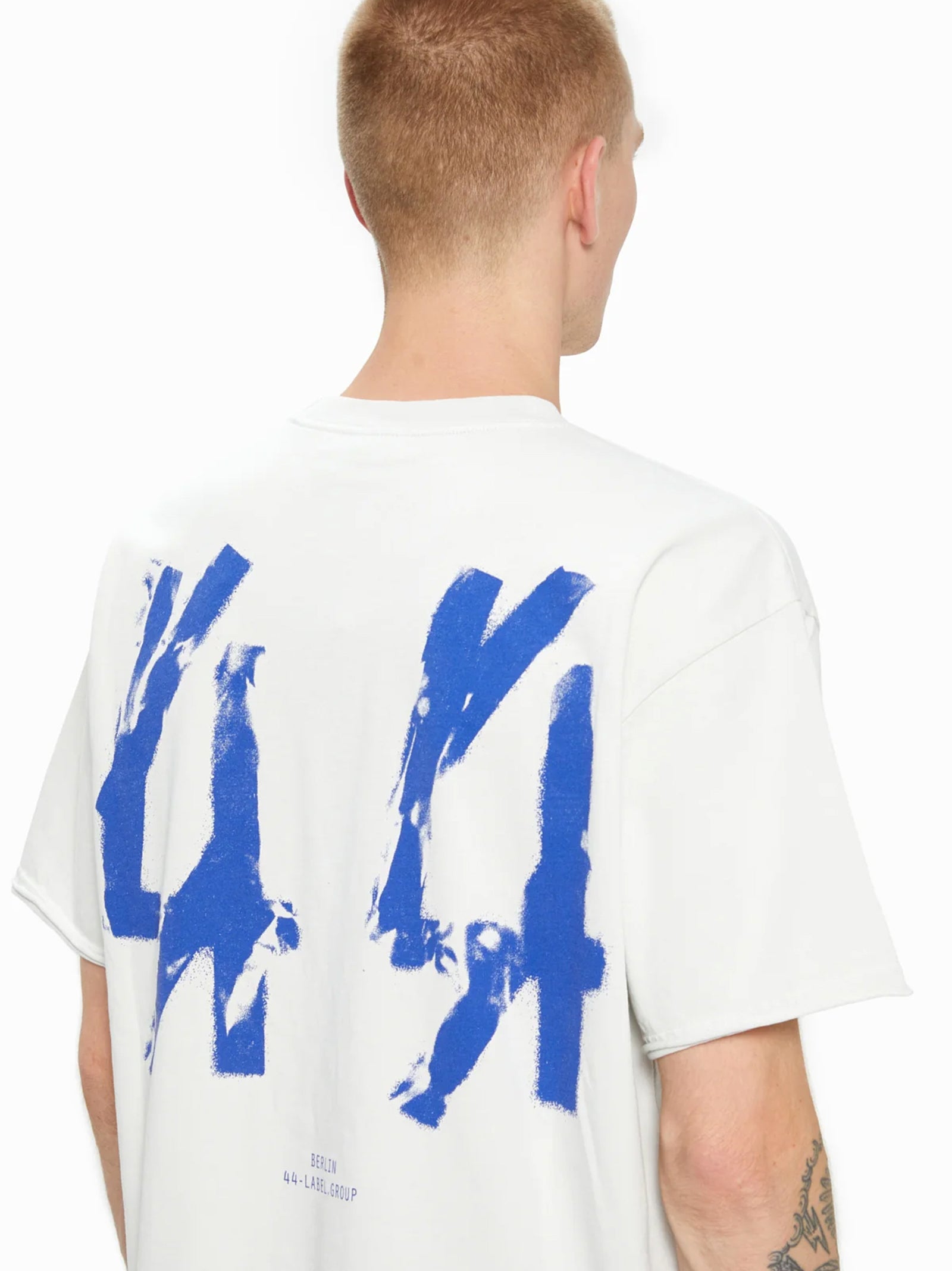 44 Label T-Shirt Jersey Bianca Stamp Tee-2