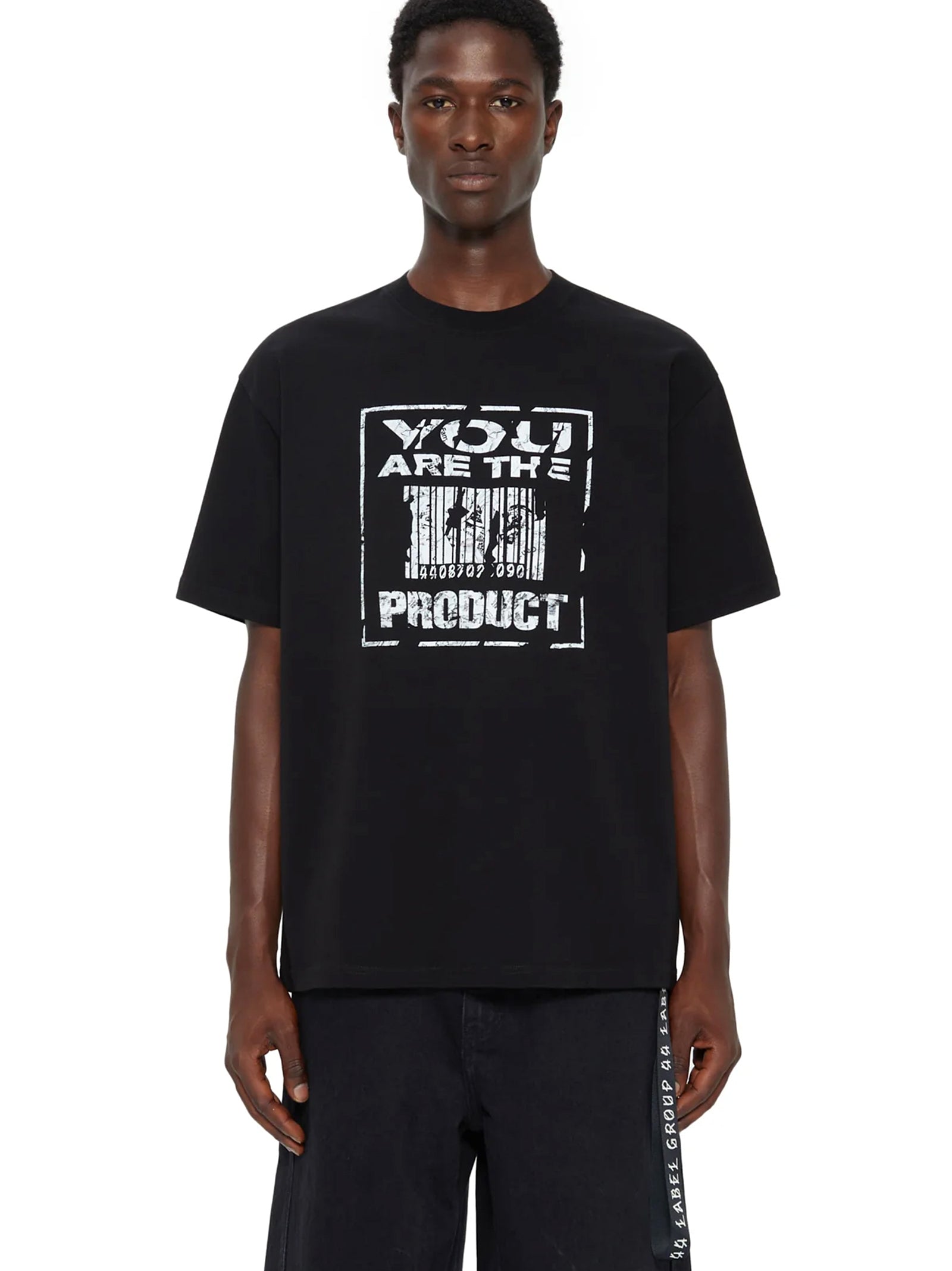 44 Label T-Shirt Jersey Nera-1