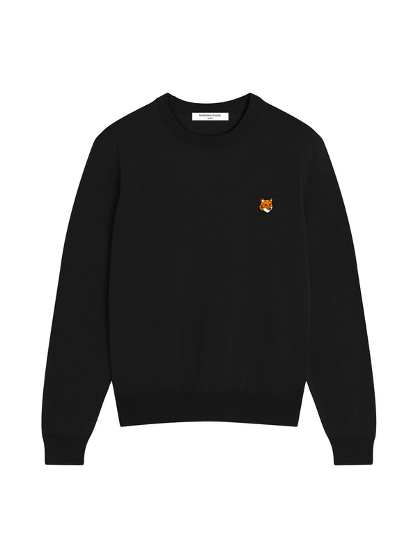 Maison Kitsune Fox Head Merino Regular Jumper Nera