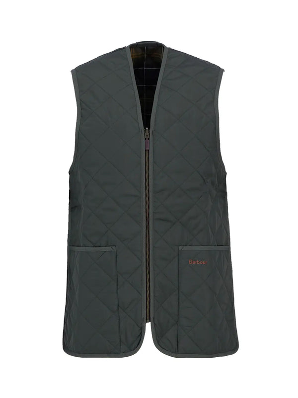 Gilet Trapuntato Con Zip Nella Fodera