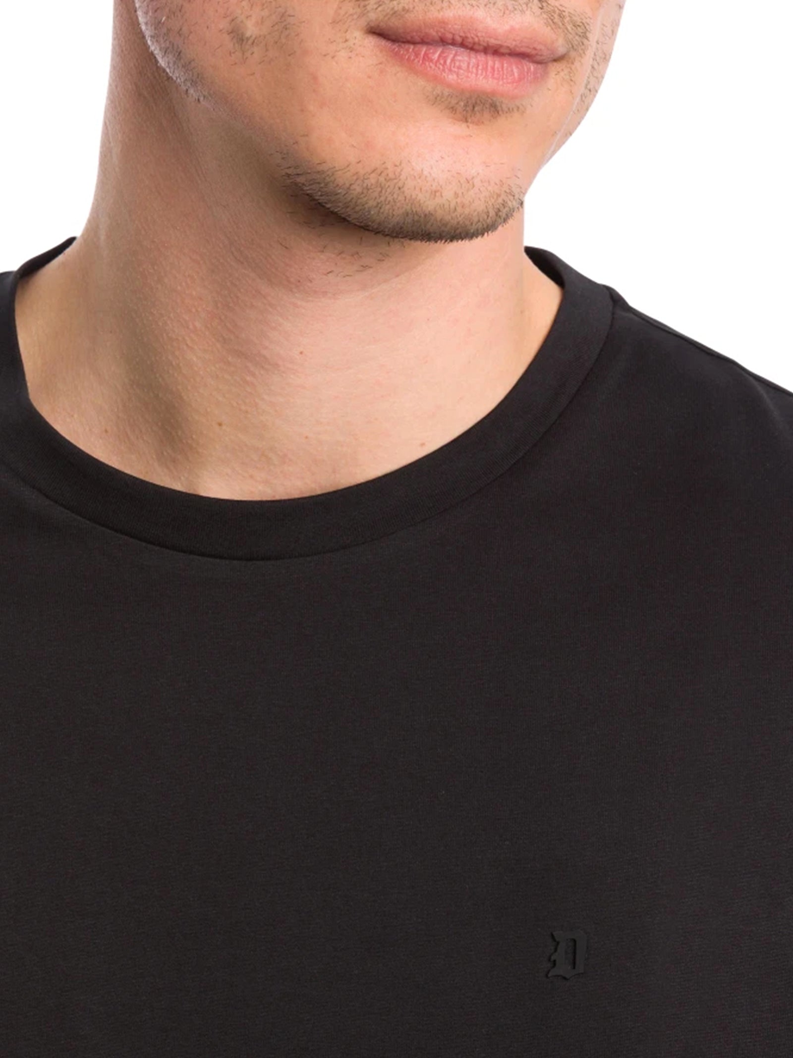 Dondup T-Shirt Girocollo Regular In Jersey Nero-4