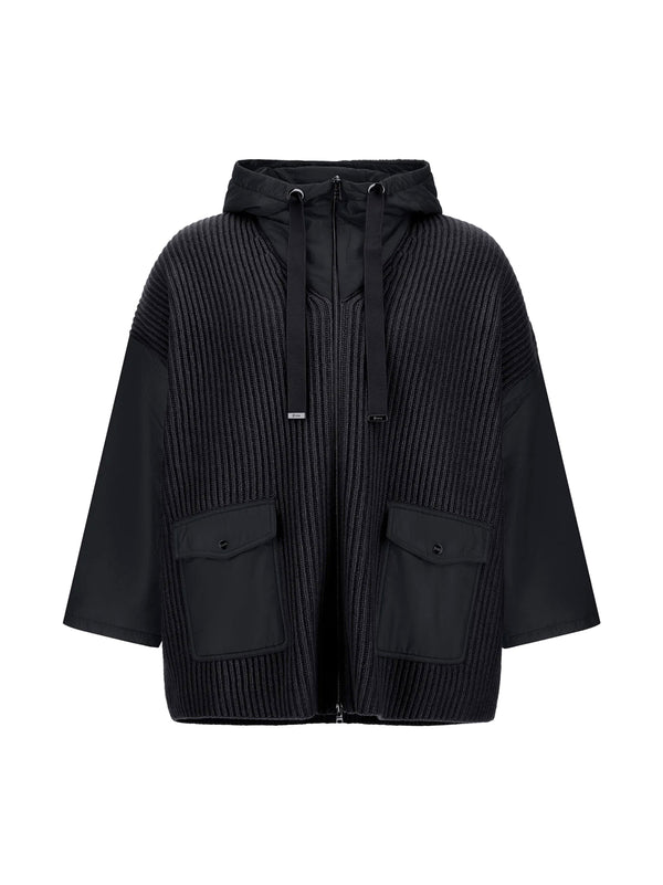 Herno Giacca Resort In Wool G.5 E Nylon Ultralight Nera