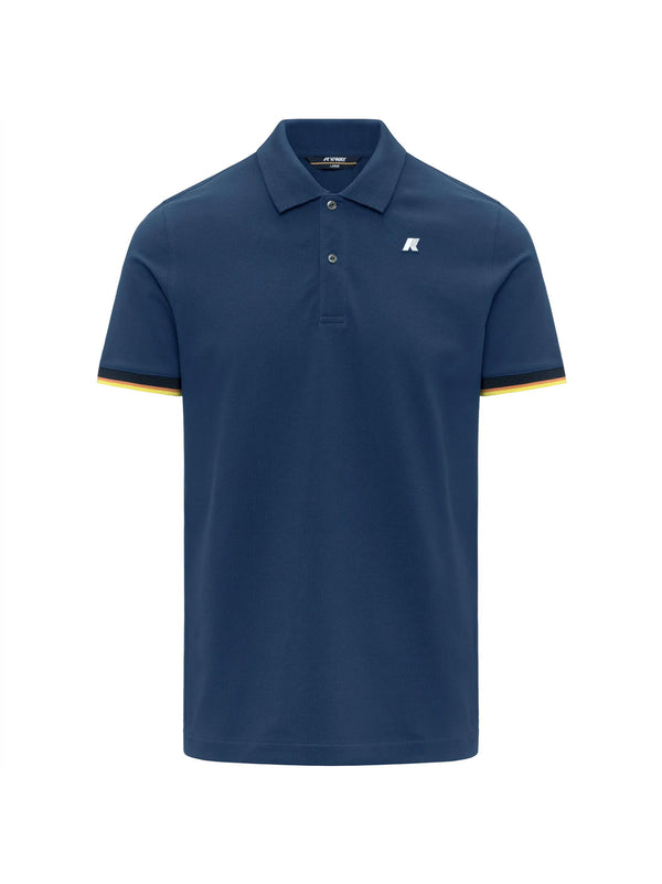 K-WAY Polo Vincent Pique uomo blue insignia