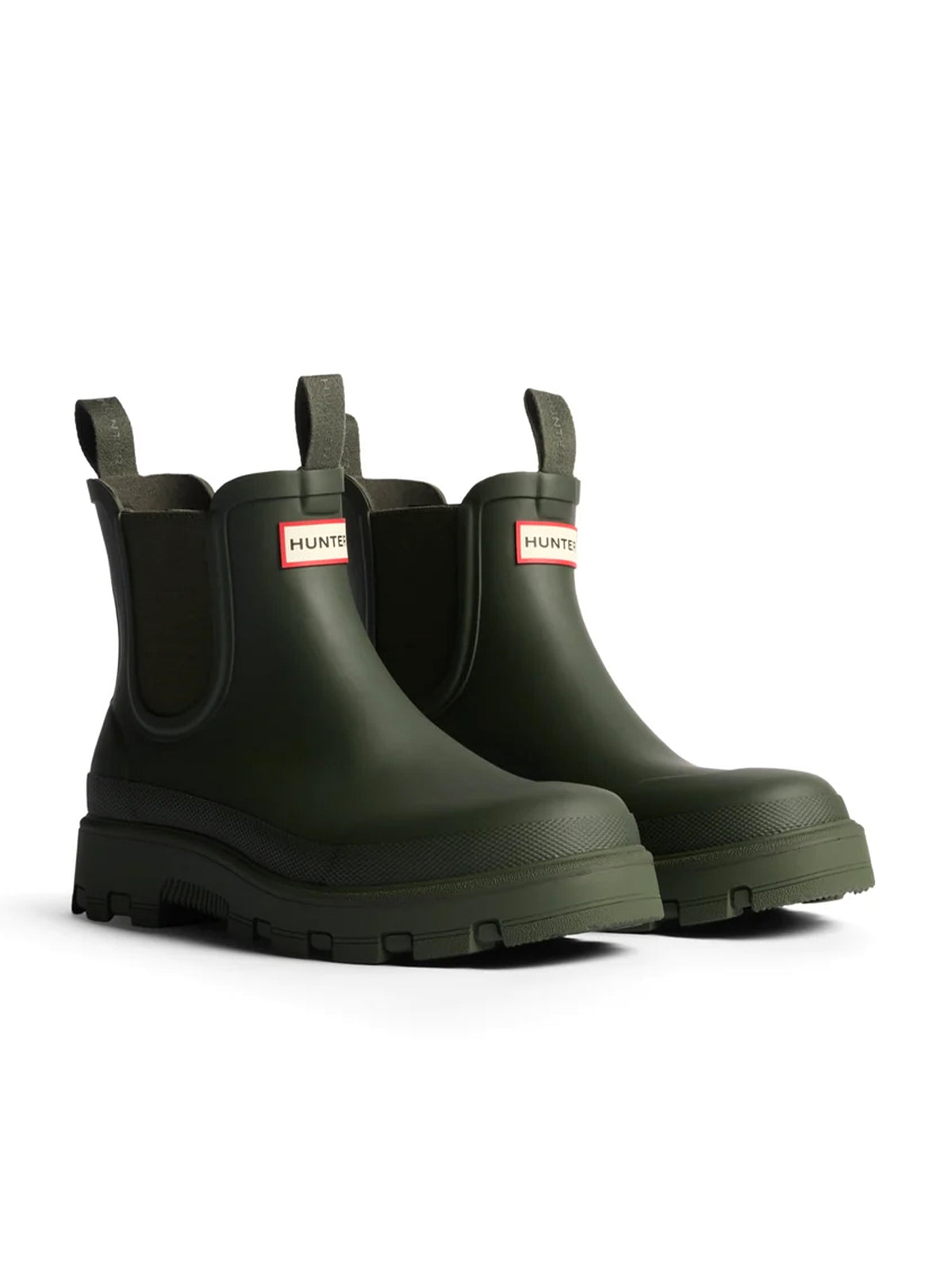 Hunter Stivaletti Elastic Chelsea Boot Dark Olive-2