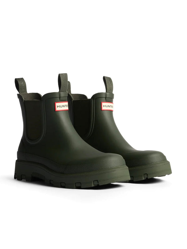 Hunter Stivaletti Elastic Chelsea Boot Dark Olive-2