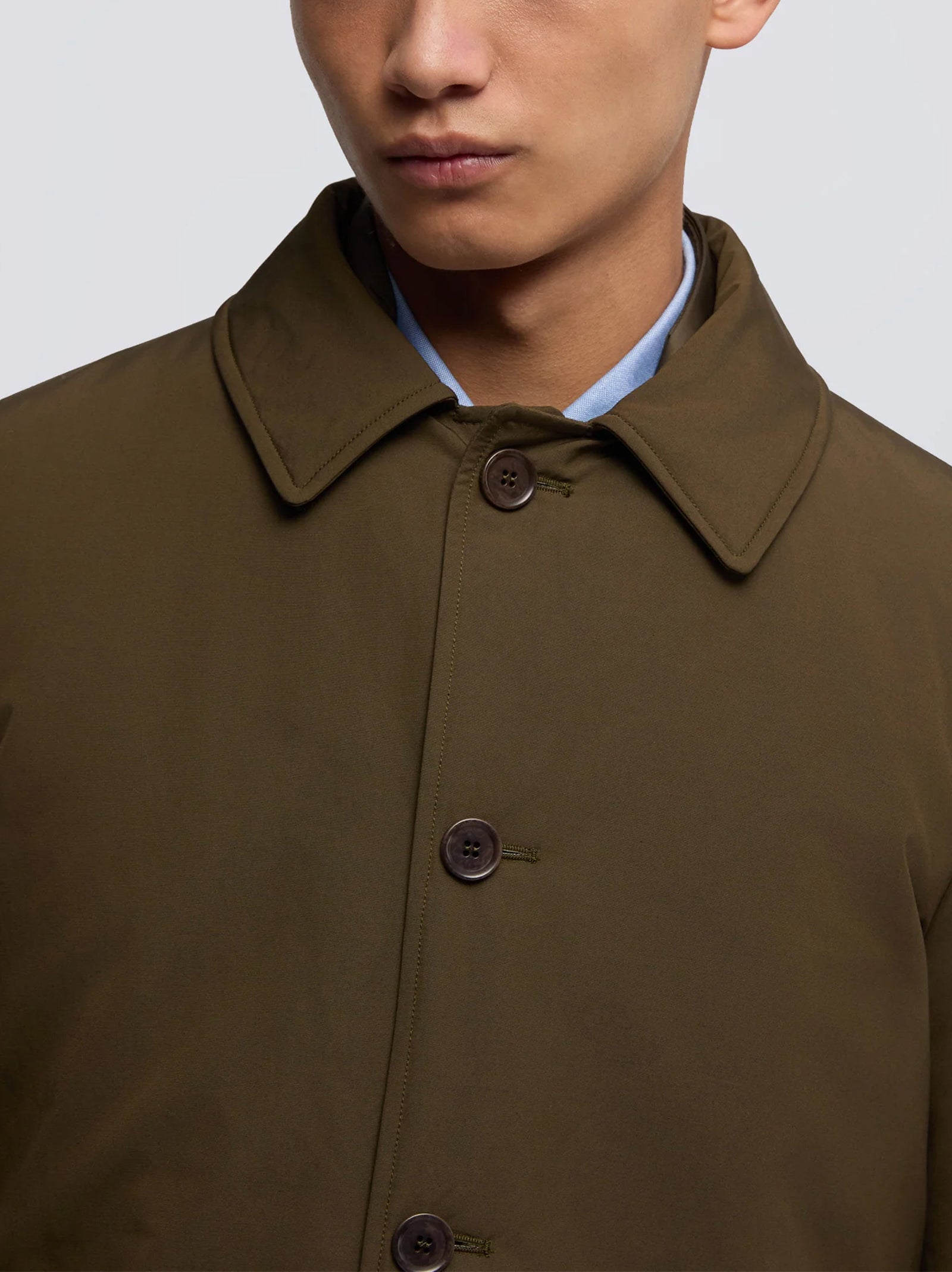 Aspesi Impermeabile Vodka Le In Misto Cotone - Militare-4