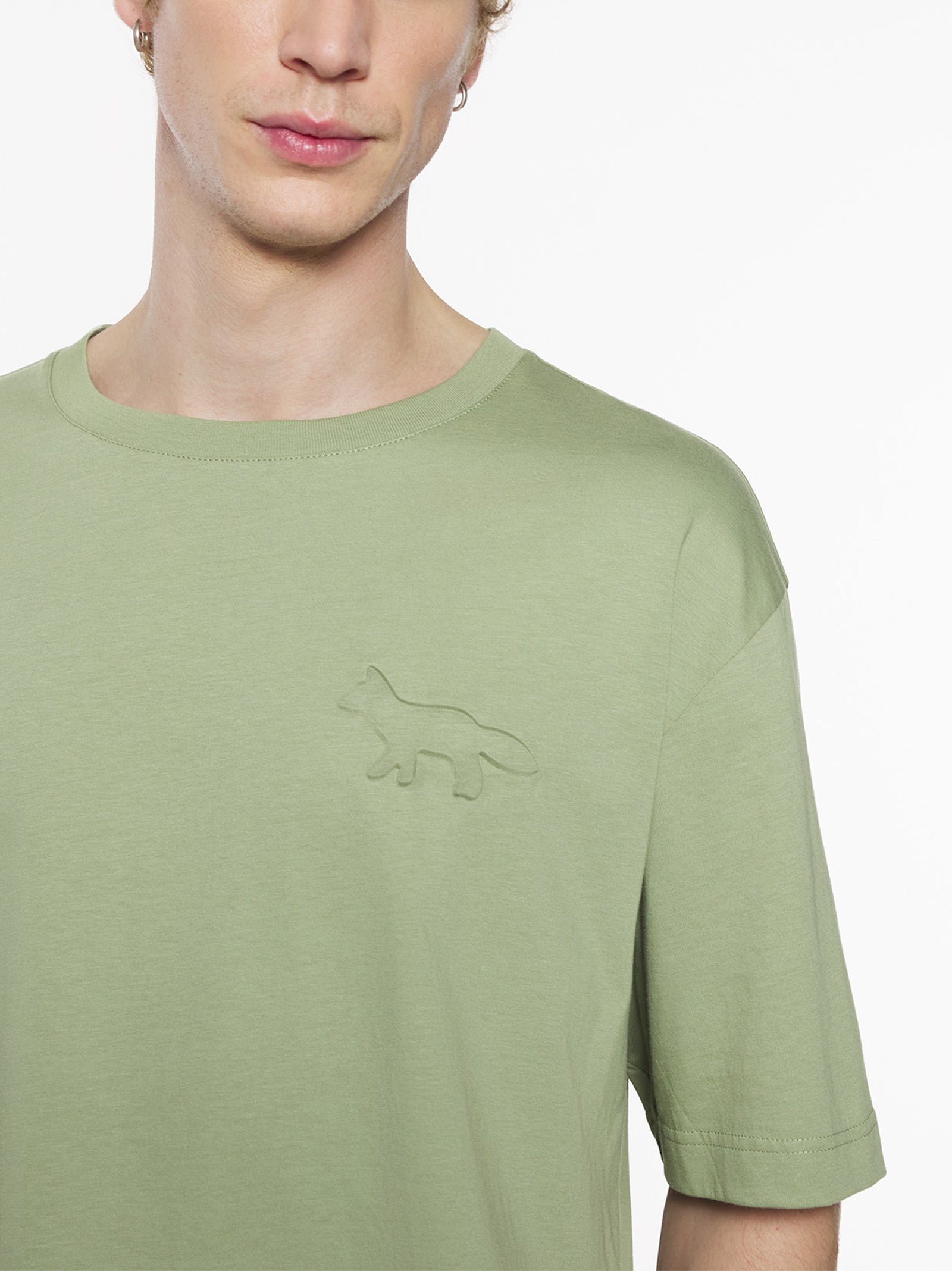 Embossed Profile Fox Oversize Tee-Shirt-3