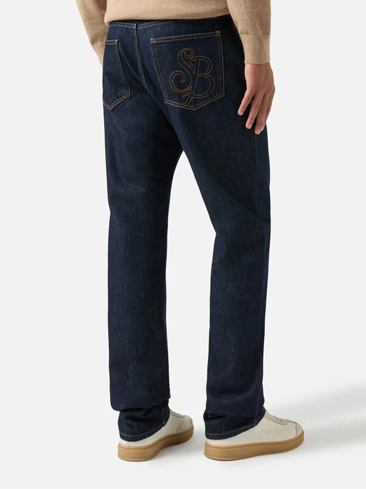 Saint Barth Jeans Riverdale Blu Scuro In Denim Con Finitura Raw-3