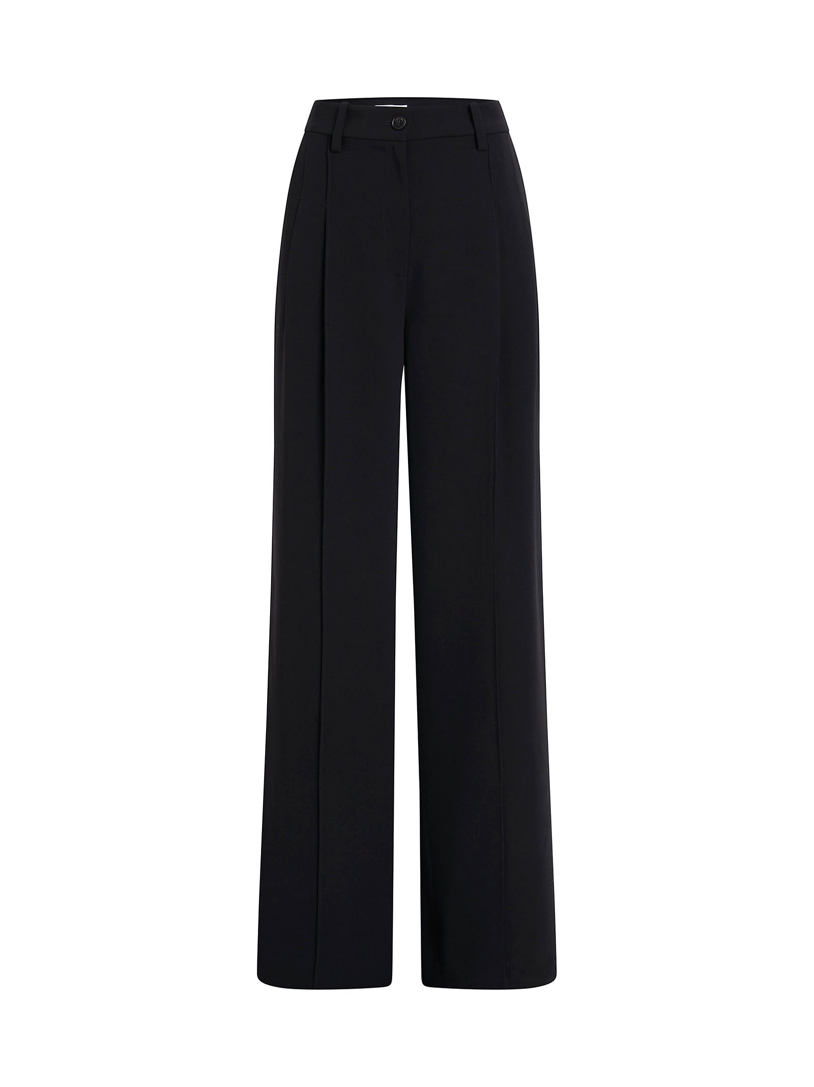 Pantaloni Gamba Larga In Twill-1