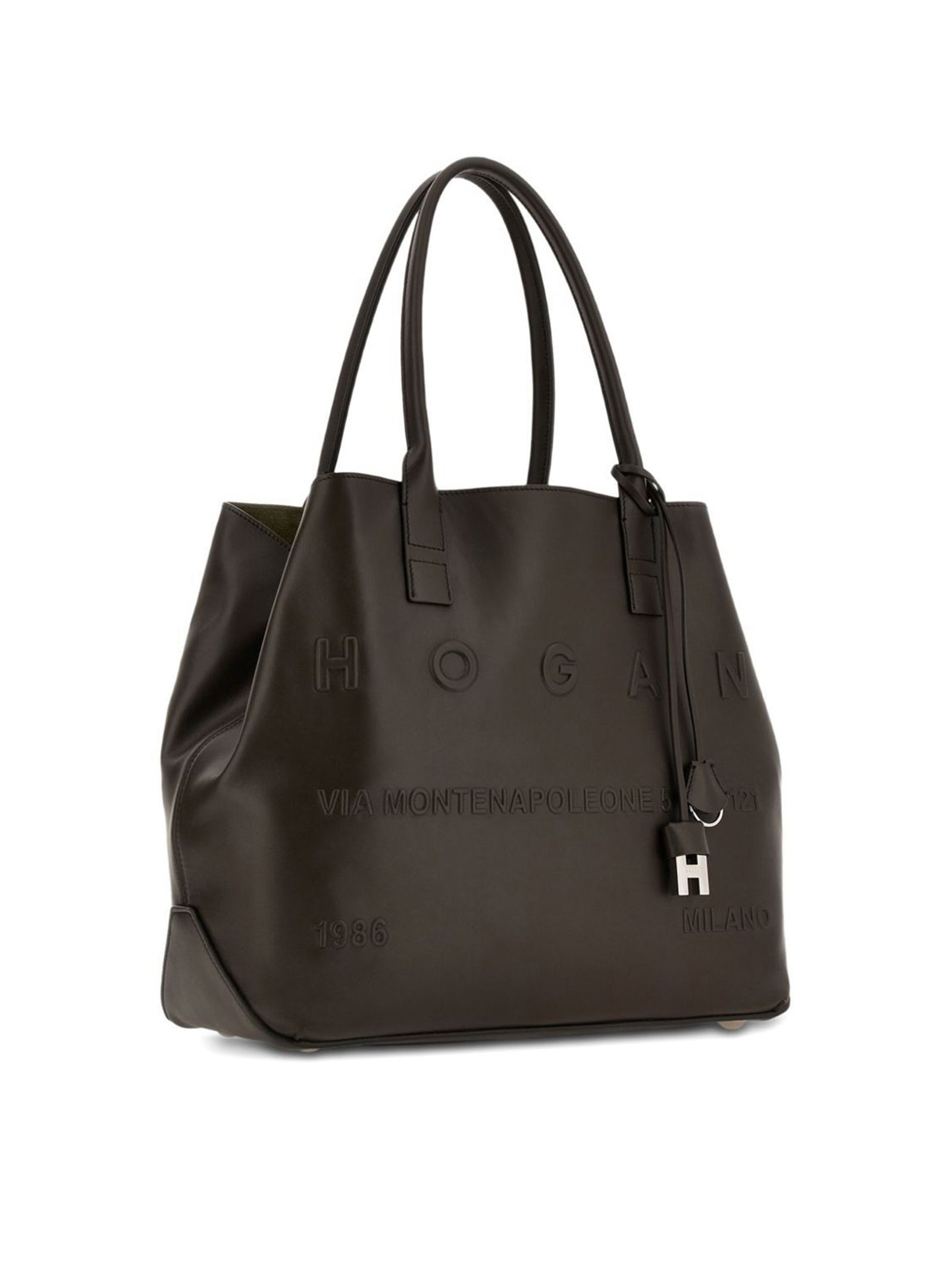 Borsa Shopping Hogan Script Media Marrone-2