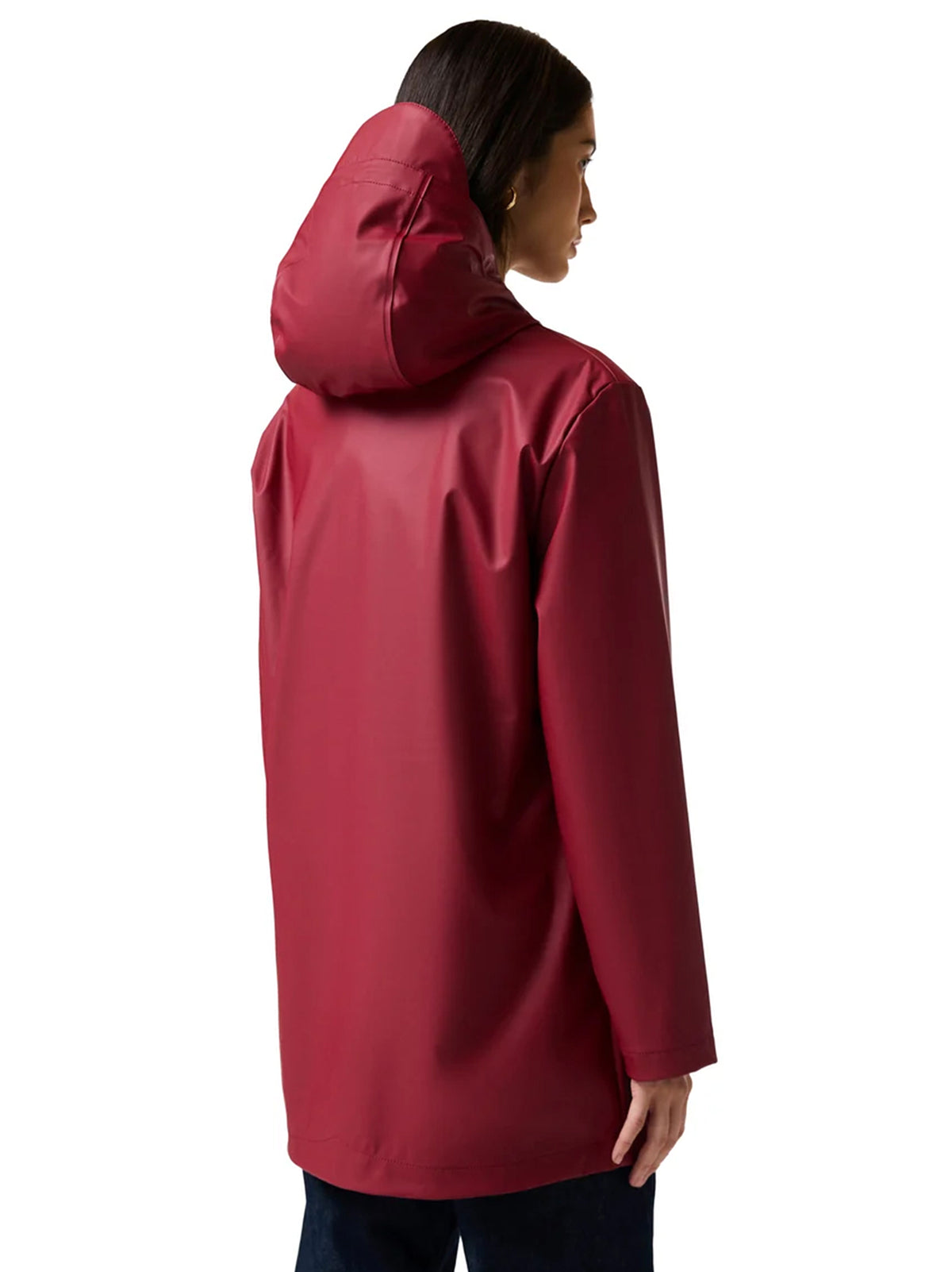 Hunter Giubbino Jo PU Raincoat Merlot-3