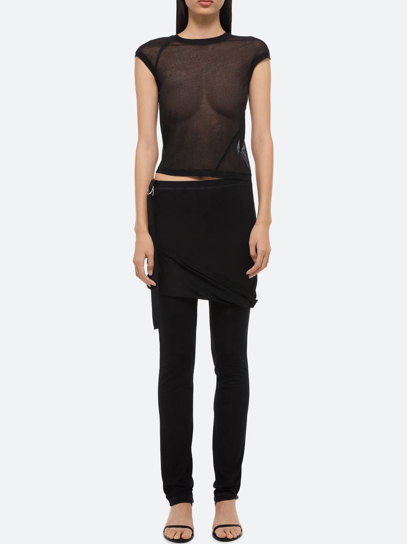 T-Shirt Corta In Maglia Velata-2