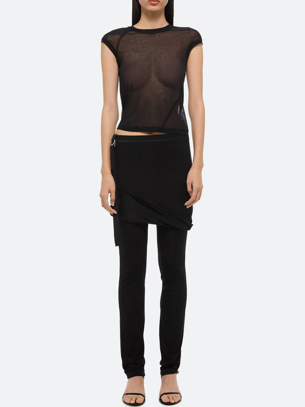 T-Shirt Corta In Maglia Velata-2